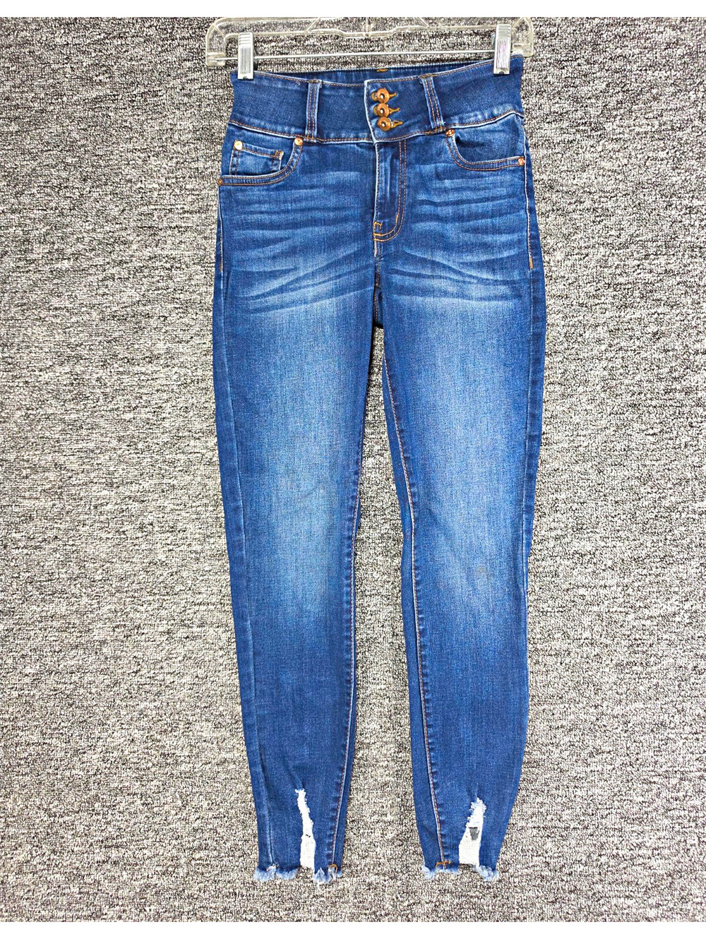Kendall + Kylie Women's Skinny Slim High Rise Medium Wash Blue Denim Jeans